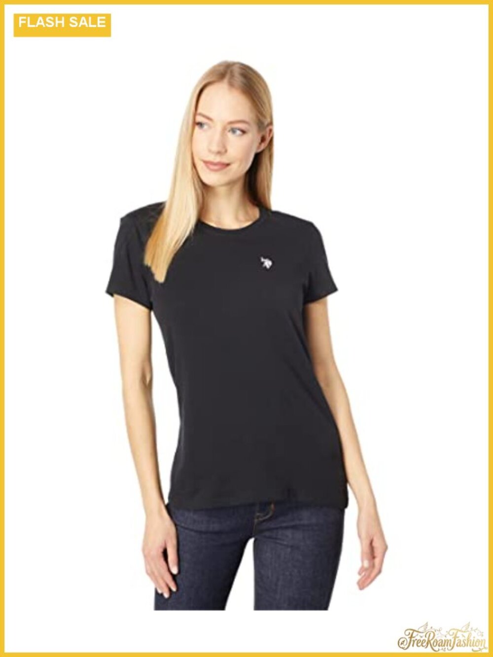 Stretch Crew Neck Tee Cotton Spandex Classic Fit Short Sleeve